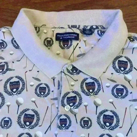 ROUNDTREE & YORKE  3 Button Placket Polo Size 4X 4XT Golf Country Club - Picture 6 of 9
